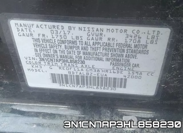 3N1CN7AP3HL858230 фото 10