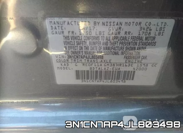 3N1CN7AP4JL803498 фото 10