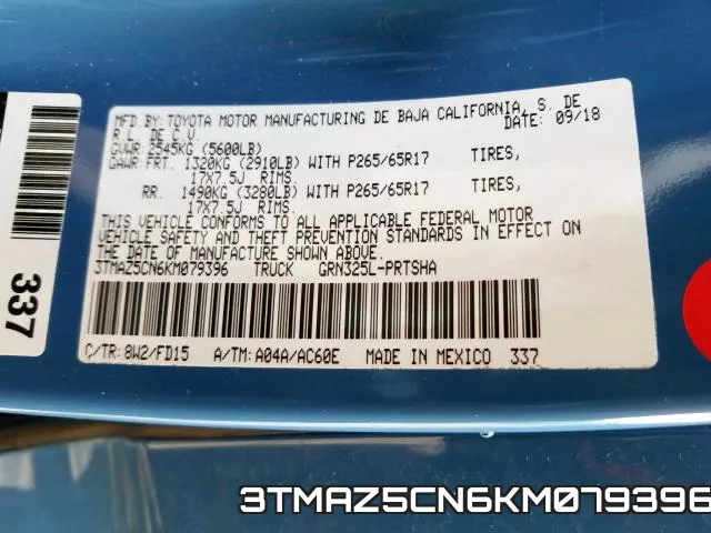 3TMAZ5CN6KM079396 фото 2