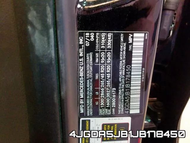 4JGDA5JB1JB178450 фото 2