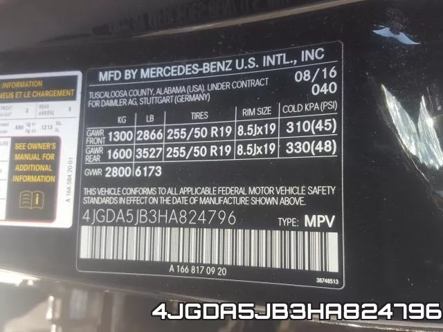 4JGDA5JB3HA824796 фото 2
