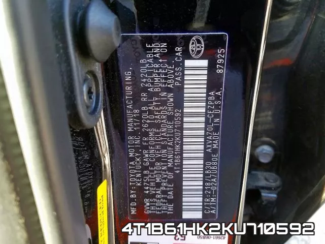4T1B61HK2KU710592 фото 2