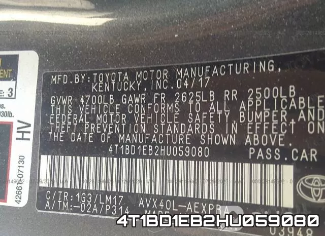 4T1BD1EB2HU059080 фото 10
