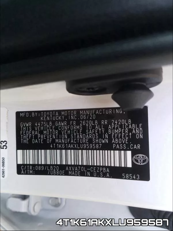 4T1K61AKXLU959587 фото 2