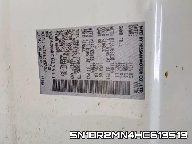 5N1DR2MN4HC613513 фото 2