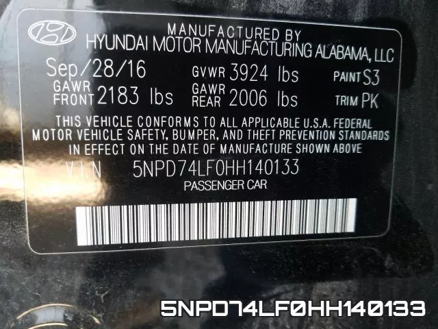 5NPD74LF0HH140133 фото 2
