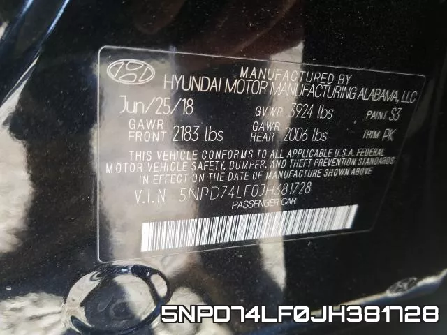 5NPD74LF0JH381728 фото 2