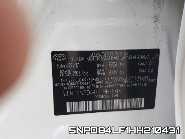 5NPD84LF1HH210431 фото 2