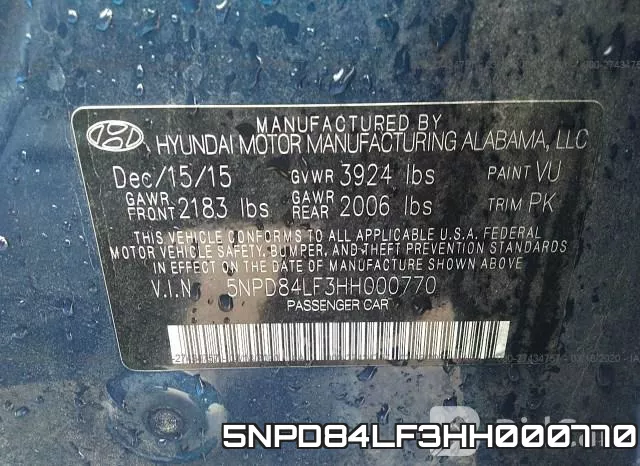 5NPD84LF3HH000770 фото 10