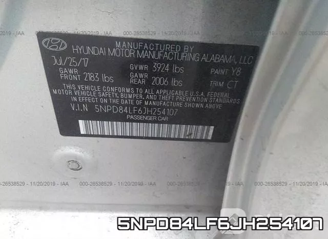 5NPD84LF6JH254107 фото 10