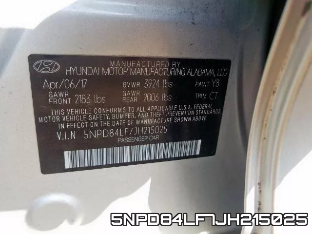 5NPD84LF7JH215025 фото 2