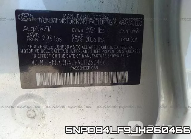 5NPD84LF9JH260466 фото 10