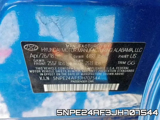 5NPE24AF3JH707544 фото 2