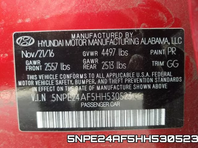5NPE24AF5HH530523 фото 2