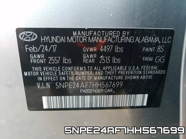 5NPE24AF7HH567699 фото 2