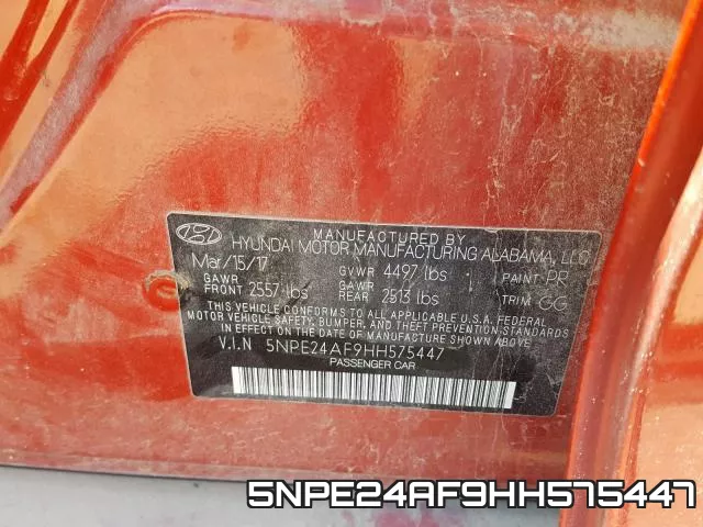 5NPE24AF9HH575447 фото 2