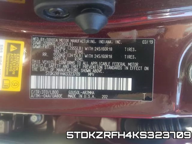 5TDKZRFH4KS323709 фото 2