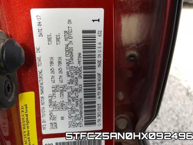 5TFCZ5AN0HX092496 фото 2