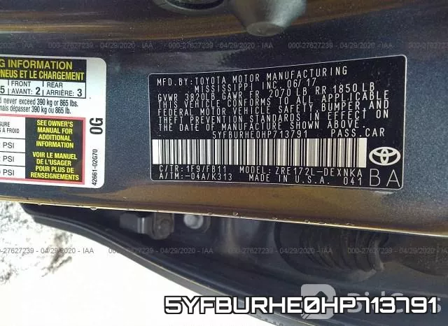 5YFBURHE0HP713791 фото 10