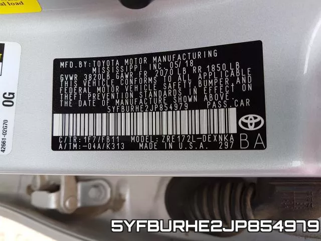 5YFBURHE2JP854979 фото 2