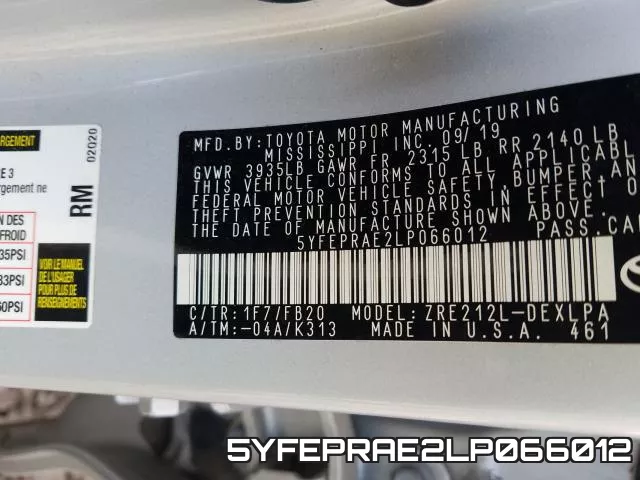 5YFEPRAE2LP066012 фото 2
