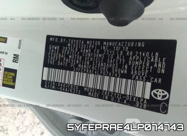 5YFEPRAE4LP074743 фото 10