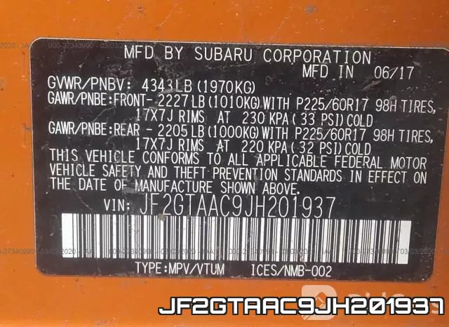 JF2GTAAC9JH201937 фото 10