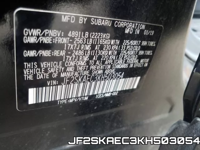 JF2SKAEC3KH503054 фото 2