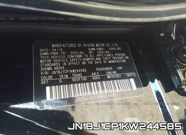 JN1BJ1CP1KW244585 фото 10