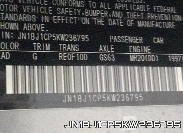 JN1BJ1CP5KW236795 фото 10
