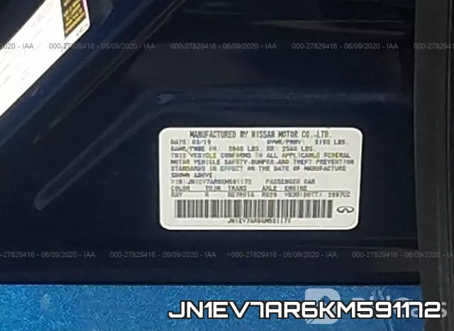 JN1EV7AR6KM591172 фото 10