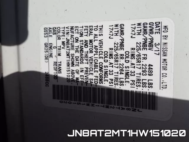 JN8AT2MT1HW151020 фото 2