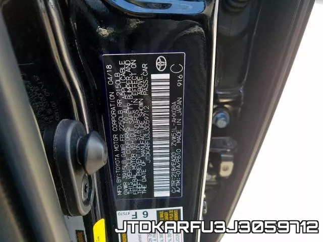 JTDKARFU3J3059712 фото 2