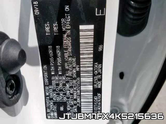 JTJBM7FX4K5215636 фото 2