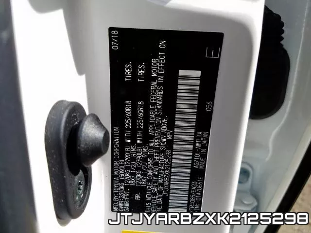 JTJYARBZXK2125298 фото 2