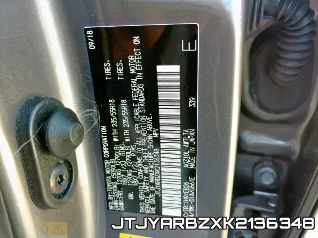 JTJYARBZXK2136348 фото 2