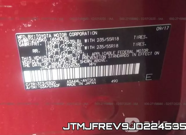 JTMJFREV9JD224535 фото 10