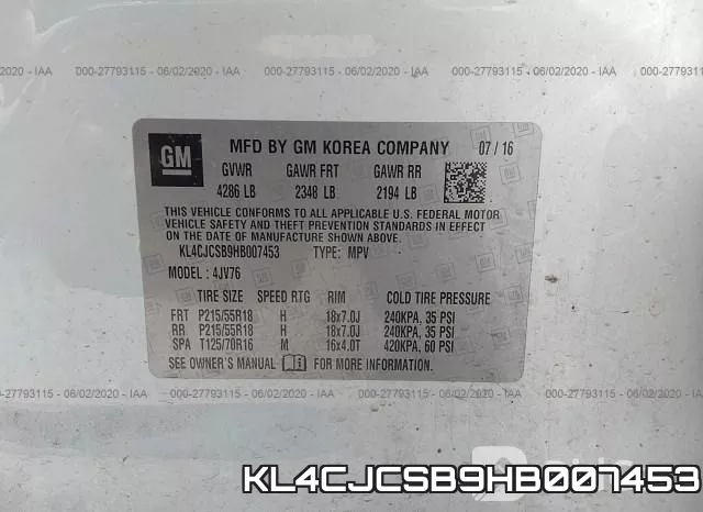 KL4CJCSB9HB007453 фото 10