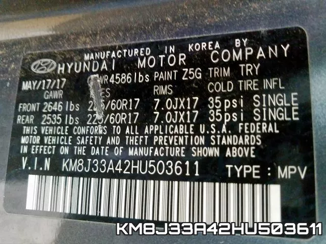KM8J33A42HU503611 фото 2