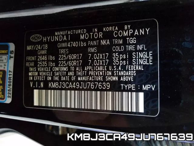 KM8J3CA49JU767639 фото 2