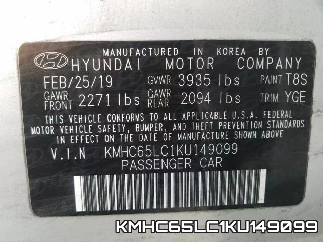 KMHC65LC1KU149099 фото 2