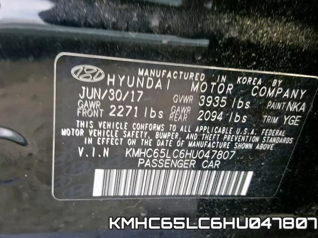 KMHC65LC6HU047807 фото 2