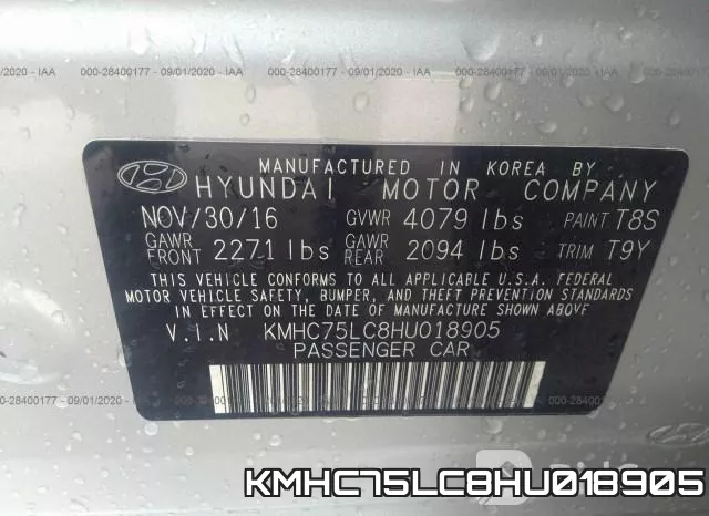 KMHC75LC8HU018905 фото 10