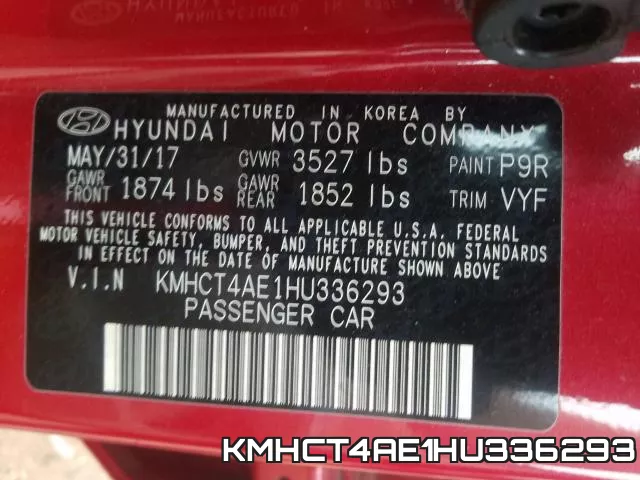 KMHCT4AE1HU336293 фото 2