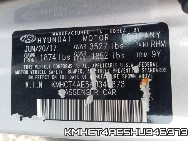 KMHCT4AE5HU346373 фото 2