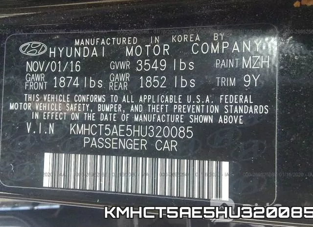 KMHCT5AE5HU320085 фото 10