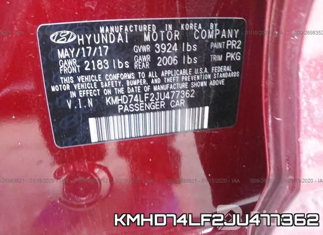 KMHD74LF2JU477362 фото 10