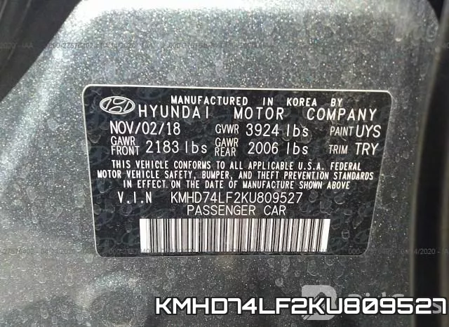 KMHD74LF2KU809527 фото 10