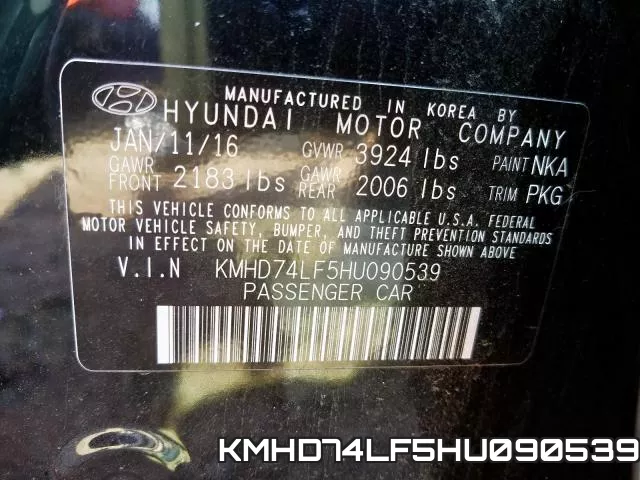 KMHD74LF5HU090539 фото 2