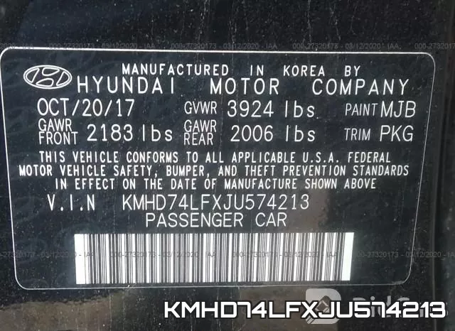 KMHD74LFXJU574213 фото 10